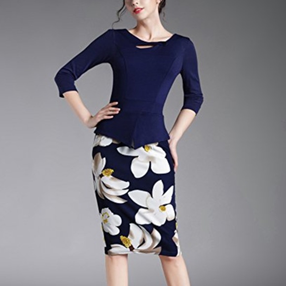 Women's Figure Flattering Work Dress - Picture 2 of 5